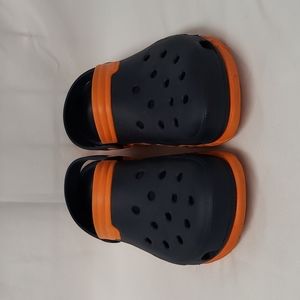 Crocs Orange/Blue Classic Slip On Shoes 12